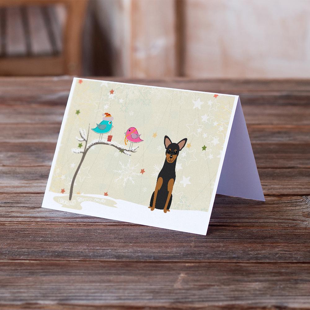Christmas Presents between Friends Manchester Terrier Greeting Cards Pack of 8 Blank Cards with Envelopes Whimsical A7 Size 5x7