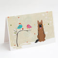 Christmas Presents between Friends German Shepherd Greeting Cards Pack of 8 Blank Cards with Envelopes Whimsical A7 Size 5x7