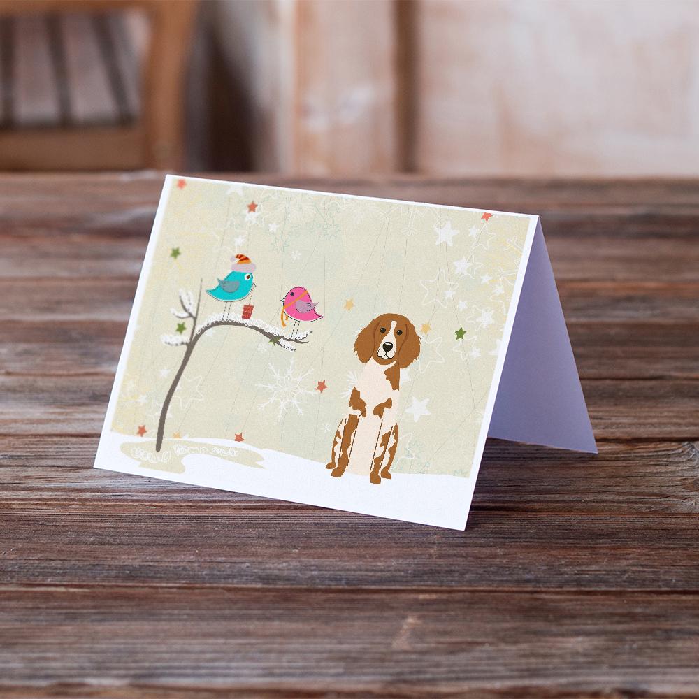Christmas Presents between Friends Brittany Greeting Cards Pack of 8 Blank Cards with Envelopes Whimsical A7 Size 5x7