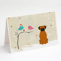 Christmas Presents between Friends Boxer - Fawn Greeting Cards Pack of 8 Blank Cards with Envelopes Whimsical A7 Size 5x7