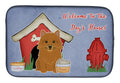Dog House Collection Norwich Terrier Dish Drying Mat Absorbent Dish Drying Mat Pad for Kitchen Counter Dish Drainer Mat for Countertop, 14 x 21", Multicolor