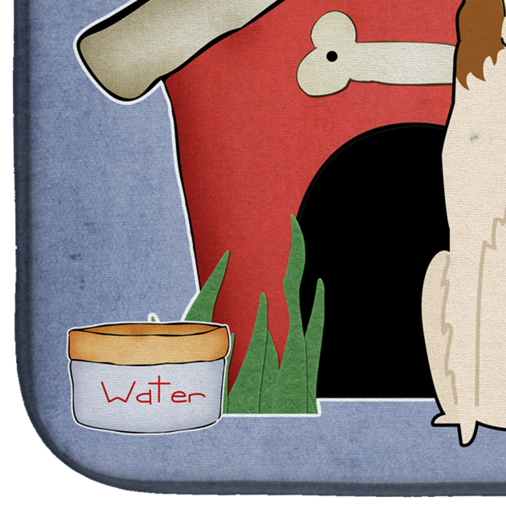Dog House Collection Borzoi Dish Drying Mat Absorbent Dish Drying Mat Pad for Kitchen Counter Dish Drainer Mat for Countertop, 14 x 21", Multicolor