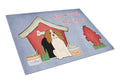 Dog House Collection Cavalier Spaniel Cutting Board Tempered Glass Kitchen Cutting Surface, Heat Resistant Chopping, Non-Slip Feet, Food Prep & Serving