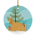 Cocker Spaniel Merry Christmas Tree Ceramic Ornament Christmas Tree Hanging Decorations for Home Christmas Holiday, Party, Gift, 3 in, Multicolor