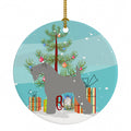 Kerry Blue Terrier Merry Christmas Tree Ceramic Ornament Christmas Tree Hanging Decorations for Home Christmas Holiday, Party, Gift, 3 in, Multicolor