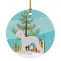 Bedlington Terrier Merry Christmas Tree Ceramic Ornament Christmas Tree Hanging Decorations for Home Christmas Holiday, Party, Gift, 3 in, Multicolor