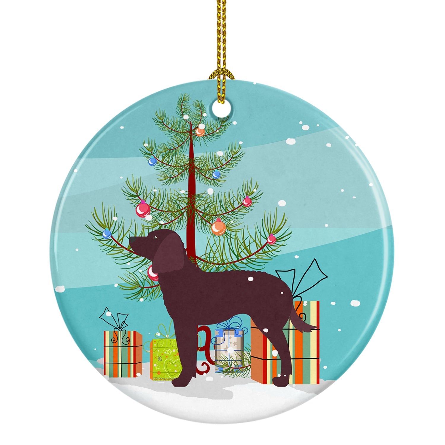American Water Spaniel Merry Christmas Tree Ceramic Ornament Christmas Tree Hanging Decorations for Home Christmas Holiday, Party, Gift, 3 in, Multicolor