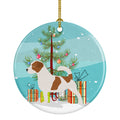 Jack Russell Terrier Merry Christmas Tree Ceramic Ornament Christmas Tree Hanging Decorations for Home Christmas Holiday, Party, Gift, 3 in, Multicolor