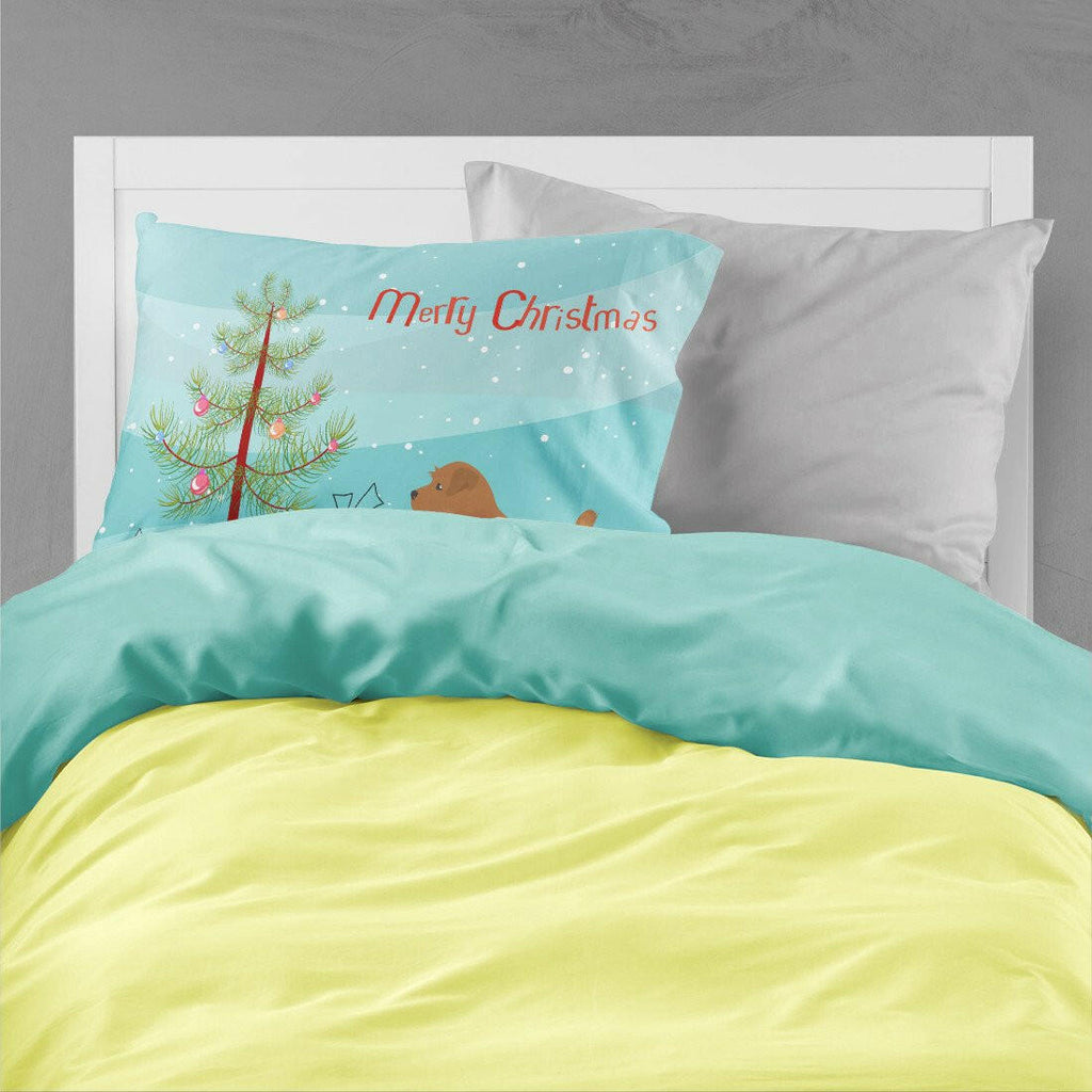 Norfolk Terrier Merry Christmas Tree Standard Pillowcase Lightweight Super Soft Easy Care Decorative Artwork Pillowcase, Standard