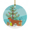 English Cocker Spaniel Merry Christmas Tree Ceramic Ornament Christmas Tree Hanging Decorations for Home Christmas Holiday, Party, Gift, 3 in, Multicolor