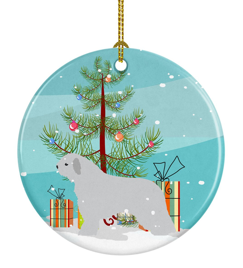 Spanish Water Dog Merry Christmas Tree Ceramic Ornament Christmas Tree Hanging Decorations for Home Christmas Holiday, Party, Gift, 3 in, Multicolor