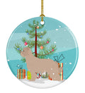 Pyrenean Shepherd Dog Merry Christmas Tree Ceramic Ornament Christmas Tree Hanging Decorations for Home Christmas Holiday, Party, Gift, 3 in, Multicolor