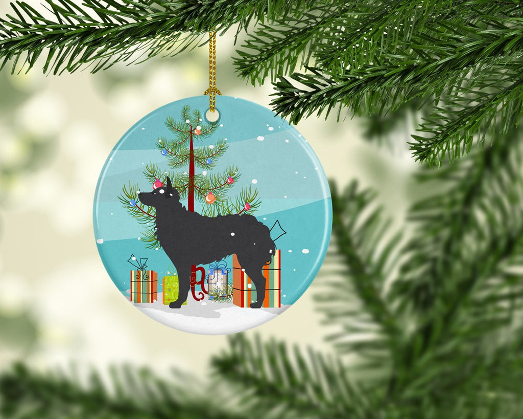 Croatian Sheepdog Merry Christmas Tree Ceramic Ornament Christmas Tree Hanging Decorations for Home Christmas Holiday, Party, Gift, 3 in, Multicolor