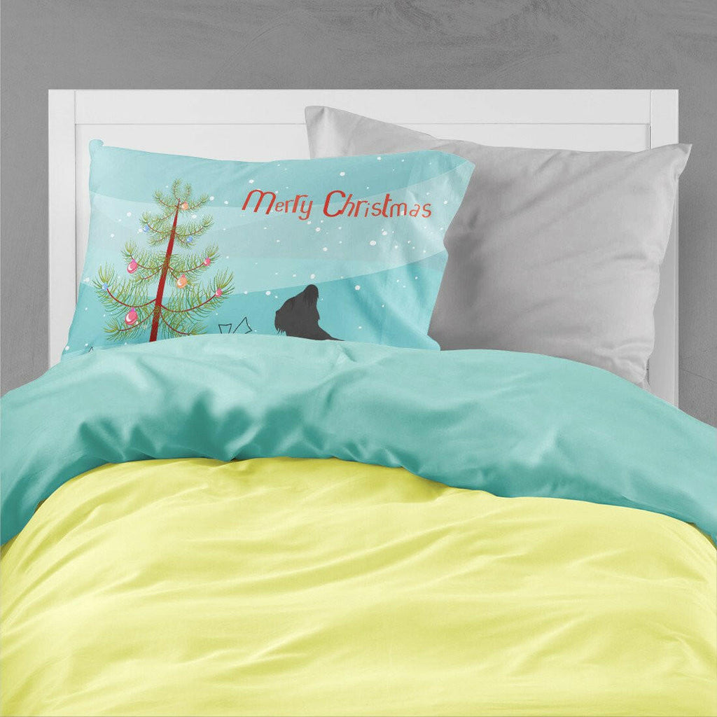Briard Merry Christmas Tree Standard Pillowcase Lightweight Super Soft Easy Care Decorative Artwork Pillowcase, Standard