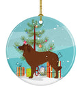 Portuguese Sheepdog Dog Merry Christmas Tree Ceramic Ornament Christmas Tree Hanging Decorations for Home Christmas Holiday, Party, Gift, 3 in, Multicolor