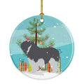 Polish Lowland Sheepdog Dog Merry Christmas Tree Ceramic Ornament Christmas Tree Hanging Decorations for Home Christmas Holiday, Party, Gift, 3 in, Multicolor
