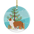Australian Shepherd Dog Merry Christmas Tree Ceramic Ornament Christmas Tree Hanging Decorations for Home Christmas Holiday, Party, Gift, 3 in, Multicolor