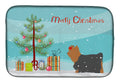 Yorkshire Terrier Yorkie Merry Christmas Tree Dish Drying Mat Absorbent Dish Drying Mat Pad for Kitchen Counter Dish Drainer Mat for Countertop, 14 x 21", Multicolor