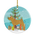 Shar Pei Merry Christmas Tree Ceramic Ornament Christmas Tree Hanging Decorations for Home Christmas Holiday, Party, Gift, 3 in, Multicolor