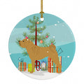 Shar Pei Merry Christmas Tree Ceramic Ornament Christmas Tree Hanging Decorations for Home Christmas Holiday, Party, Gift, 3 in, Multicolor