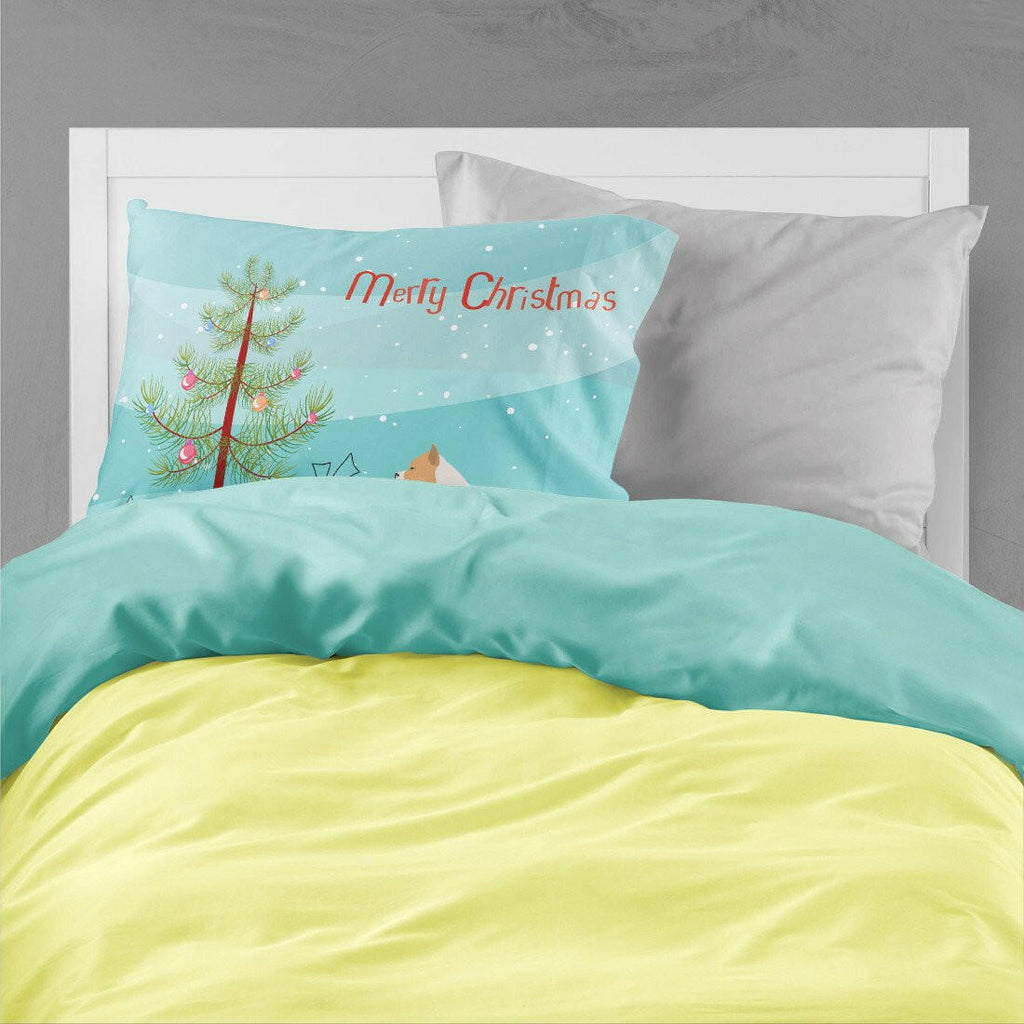 Staffordshire Bull Terrier Merry Christmas Tree Standard Pillowcase Lightweight Super Soft Easy Care Decorative Artwork Pillowcase, Standard