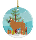 Belgian Shepherd Merry Christmas Tree Ceramic Ornament Christmas Tree Hanging Decorations for Home Christmas Holiday, Party, Gift, 3 in, Multicolor