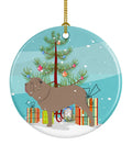Neapolitan Mastiff Merry Christmas Tree Ceramic Ornament Christmas Tree Hanging Decorations for Home Christmas Holiday, Party, Gift, 3 in, Multicolor