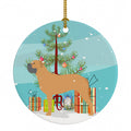 Bullmastiff Merry Christmas Tree Ceramic Ornament Christmas Tree Hanging Decorations for Home Christmas Holiday, Party, Gift, 3 in, Multicolor