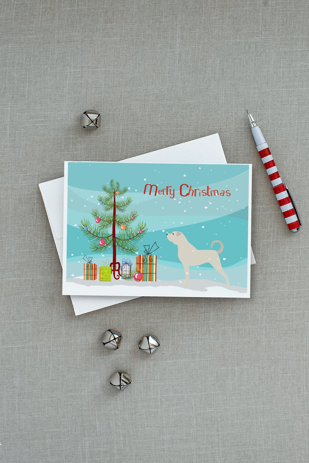 Anatolian Shepherd Merry Christmas Tree Greeting Cards Pack of 8 Blank Cards with Envelopes Whimsical A7 Size 5x7