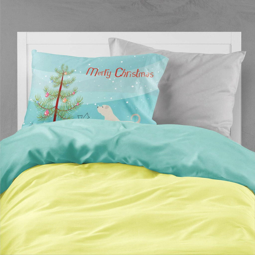 Anatolian Shepherd Merry Christmas Tree Standard Pillowcase Lightweight Super Soft Easy Care Decorative Artwork Pillowcase, Standard