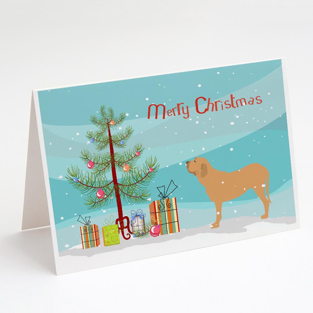 Fila Brasileiro Merry Christmas Tree Greeting Cards Pack of 8 Blank Cards with Envelopes Whimsical A7 Size 5x7
