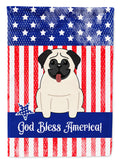 Patriotic USA Pug Cream Garden Flag Mailbox Decorative Yard Banner Outside Patio Artwork for Flower Beds, Garden Size, Multicolor