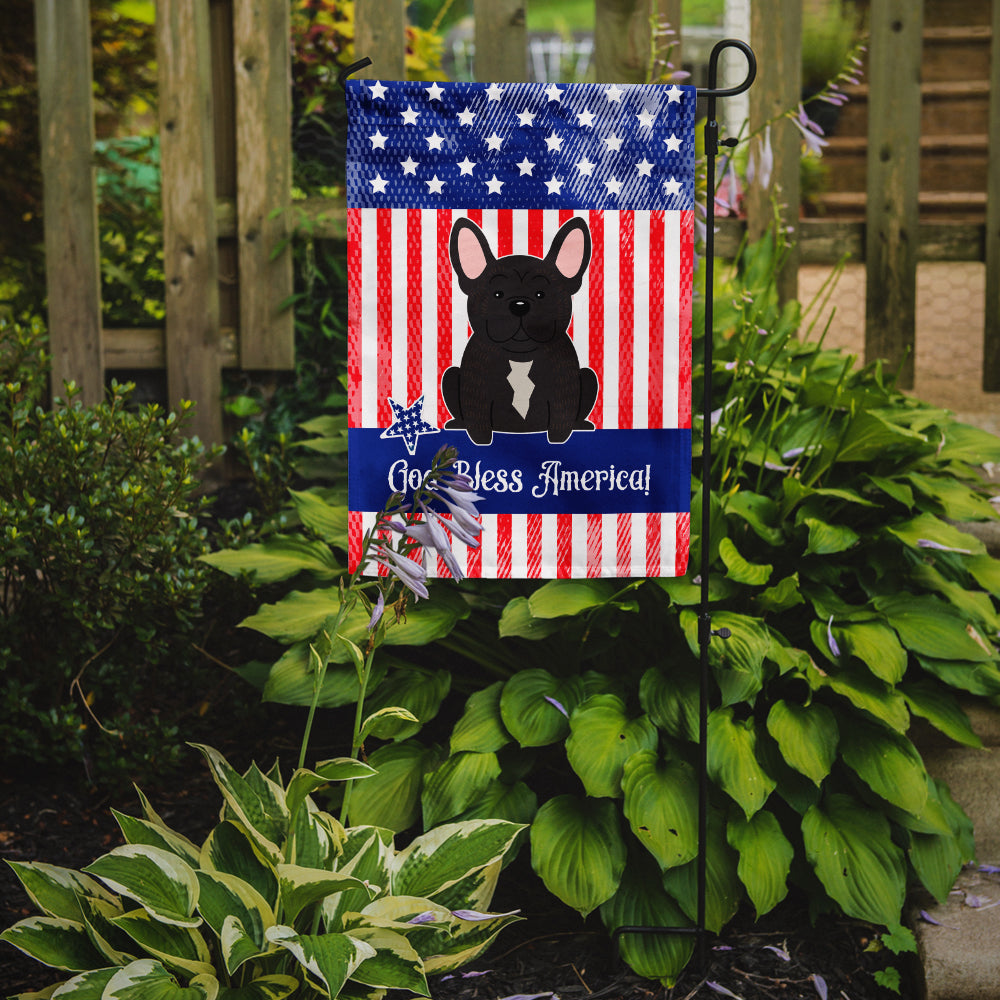 Patriotic USA French Bulldog Brindle Garden Flag Mailbox Decorative Yard Banner Outside Patio Artwork for Flower Beds, Garden Size, Multicolor
