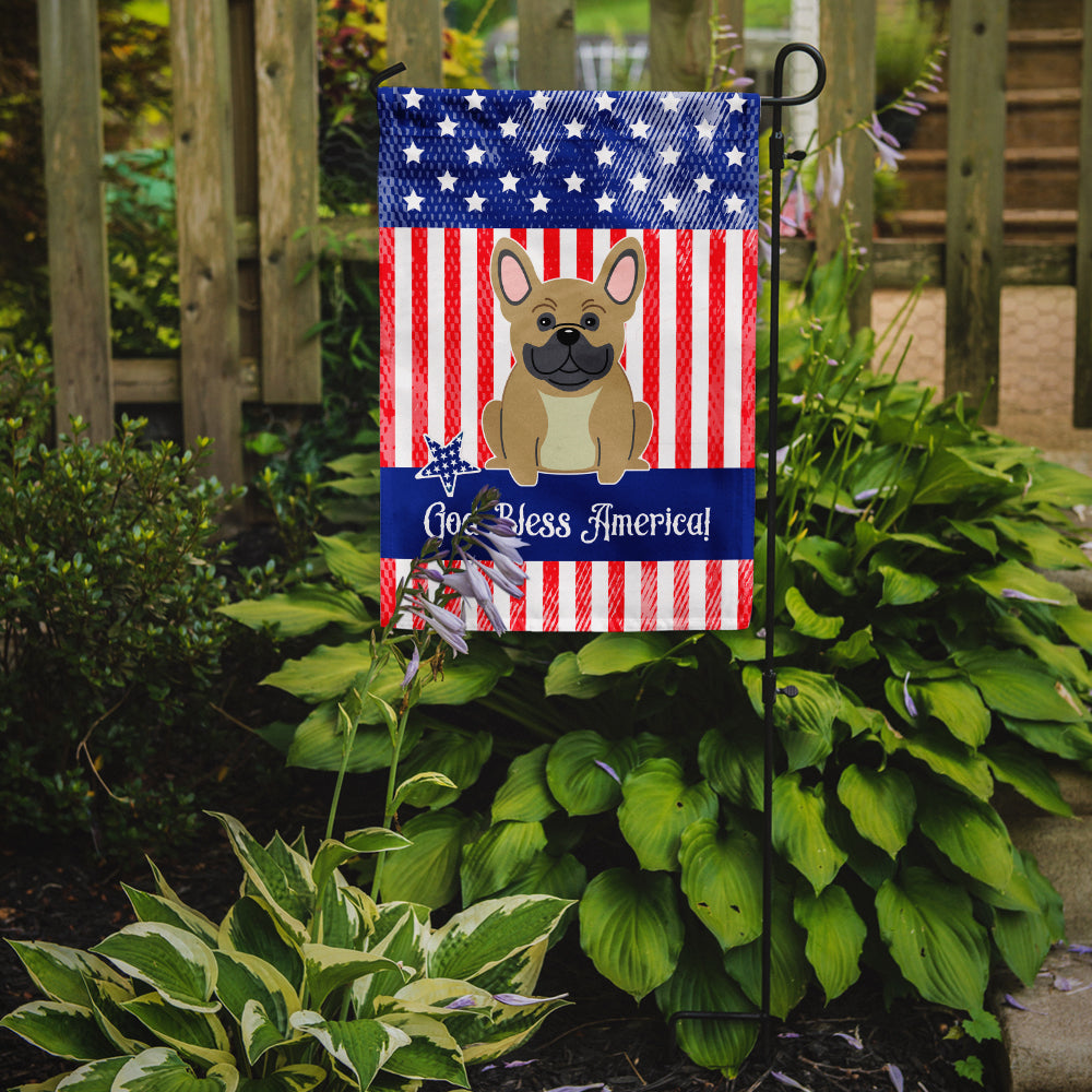 Patriotic USA French Bulldog Cream Garden Flag Mailbox Decorative Yard Banner Outside Patio Artwork for Flower Beds, Garden Size, Multicolor
