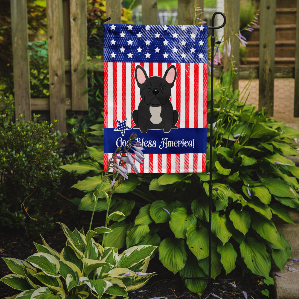 Patriotic USA French Bulldog Black Garden Flag Mailbox Decorative Yard Banner Outside Patio Artwork for Flower Beds, Garden Size, Multicolor