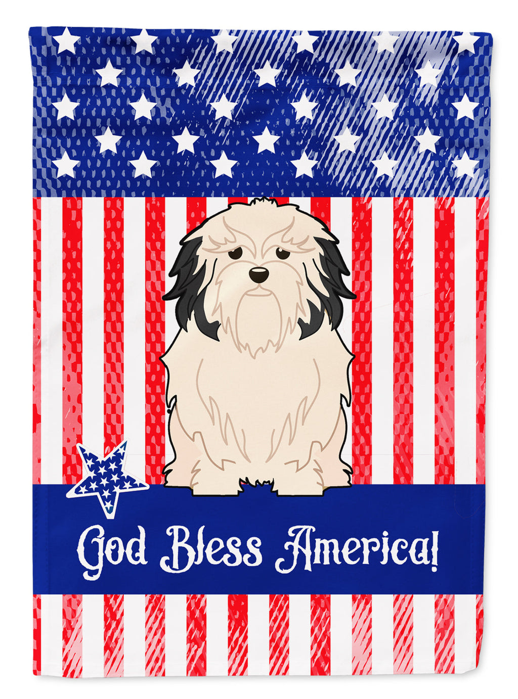 Patriotic USA Lowchen Garden Flag Mailbox Decorative Yard Banner Outside Patio Artwork for Flower Beds, Garden Size, Multicolor