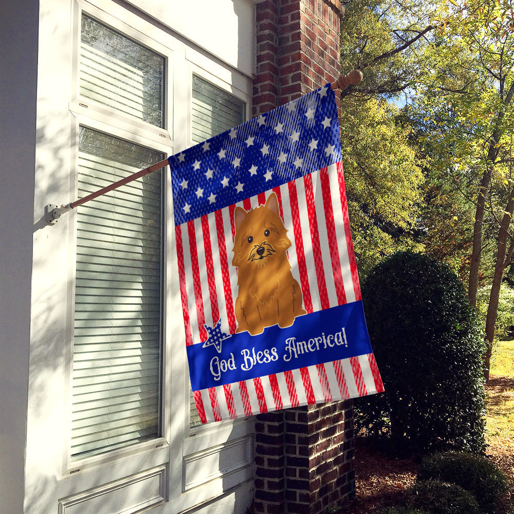 Patriotic USA Norwich Terrier House Flag 28x40 Porch Sleeve Pole Decorative Outside Yard Banner Artwork Wall Hanging, Polyester