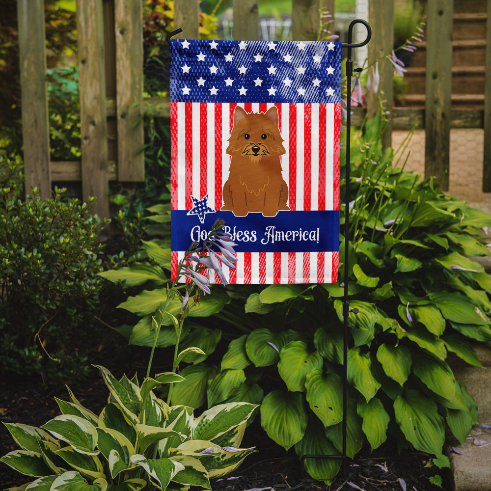 Patriotic USA Norwich Terrier Garden Flag Mailbox Decorative Yard Banner Outside Patio Artwork for Flower Beds, Garden Size, Multicolor