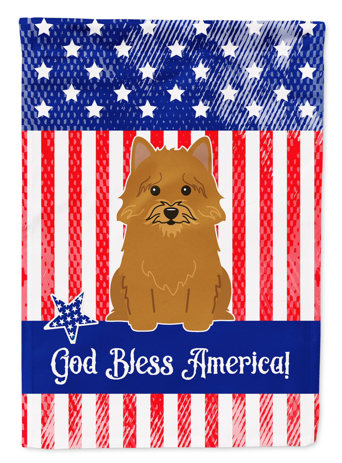 Patriotic USA Norwich Terrier Garden Flag Mailbox Decorative Yard Banner Outside Patio Artwork for Flower Beds, Garden Size, Multicolor