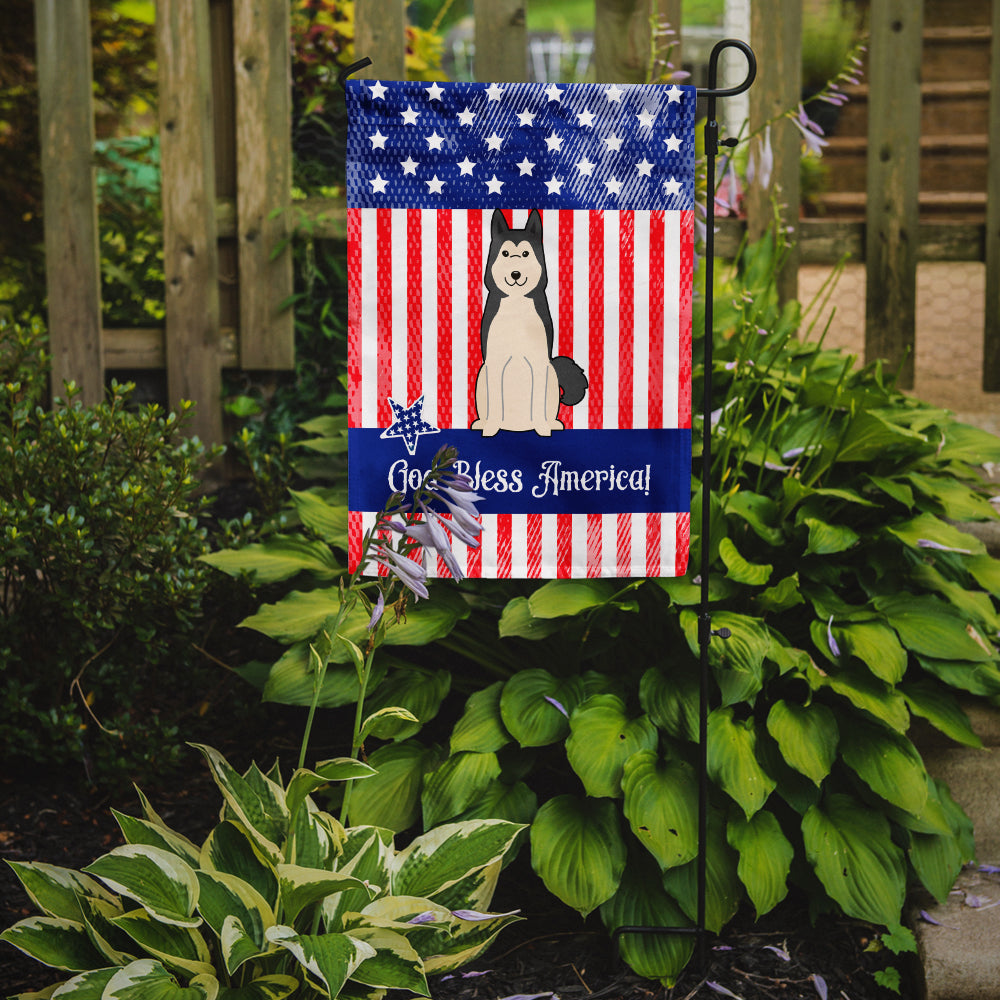 Patriotic USA West Siberian Laika Spitz Garden Flag Mailbox Decorative Yard Banner Outside Patio Artwork for Flower Beds, Garden Size, Multicolor