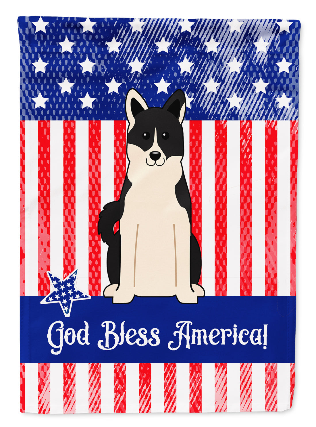 Patriotic USA Russo-European Laika Spitz Garden Flag Mailbox Decorative Yard Banner Outside Patio Artwork for Flower Beds, Garden Size, Multicolor