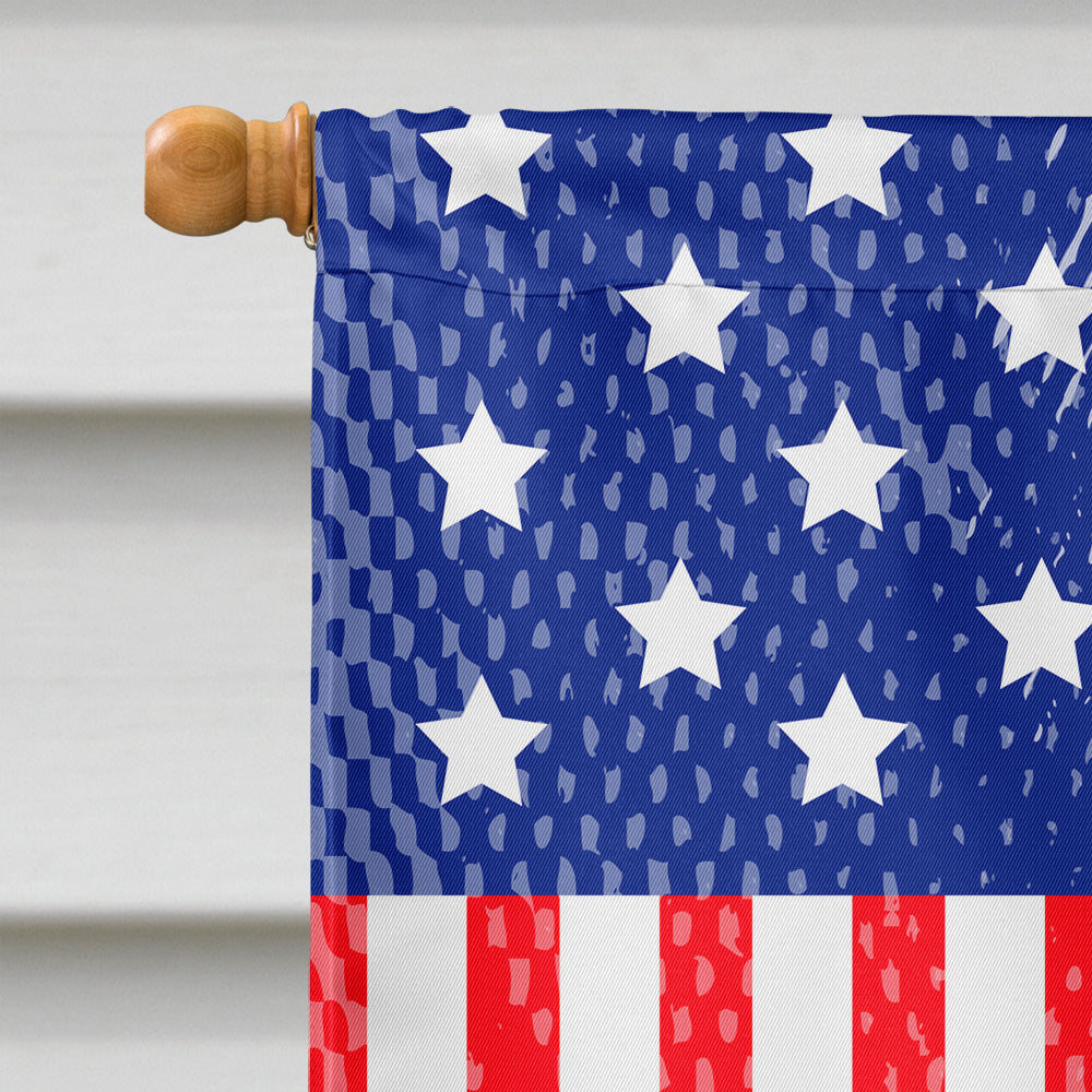 Patriotic USA Saint Bernard House Flag 28x40 Porch Sleeve Pole Decorative Outside Yard Banner Artwork Wall Hanging, Polyester