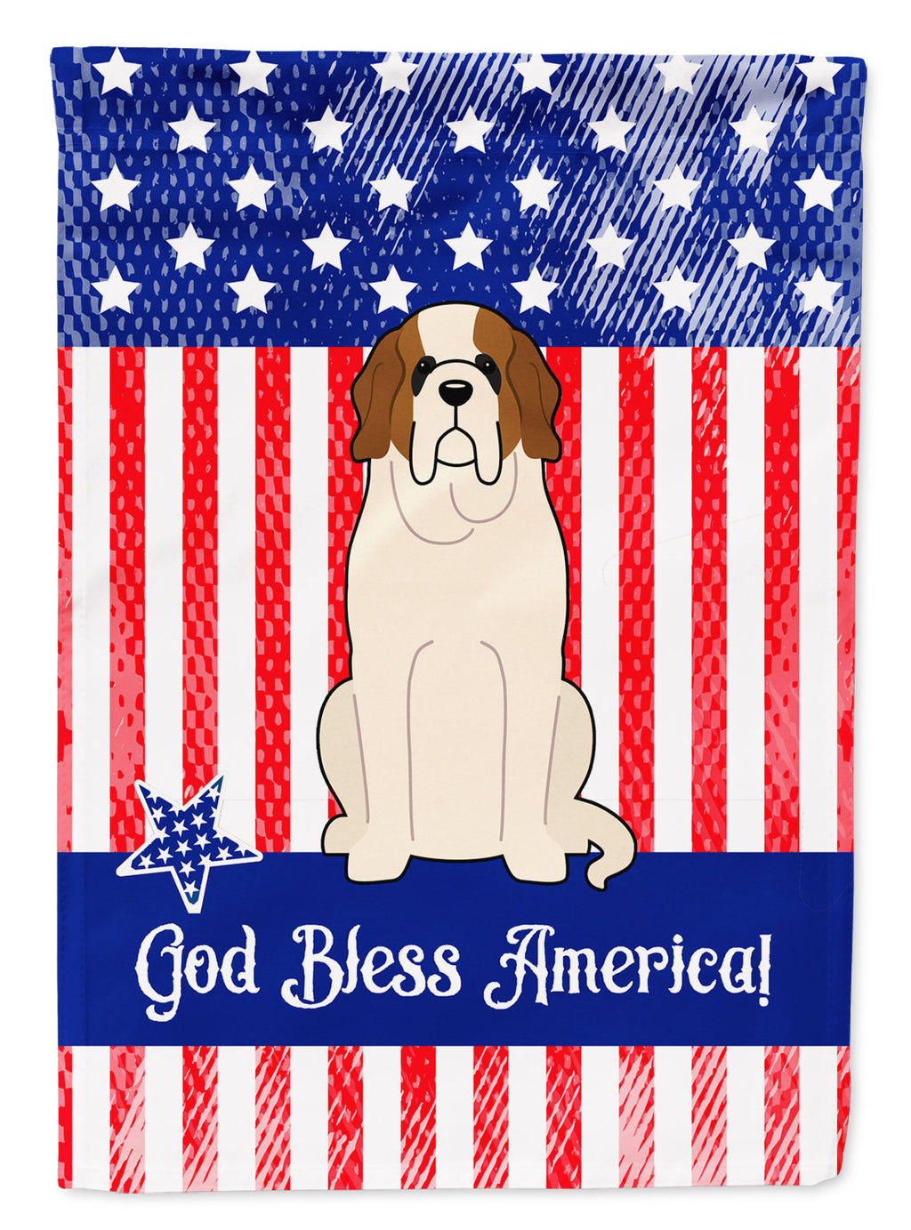 Patriotic USA Saint Bernard Garden Flag Mailbox Decorative Yard Banner Outside Patio Artwork for Flower Beds, Garden Size, Multicolor