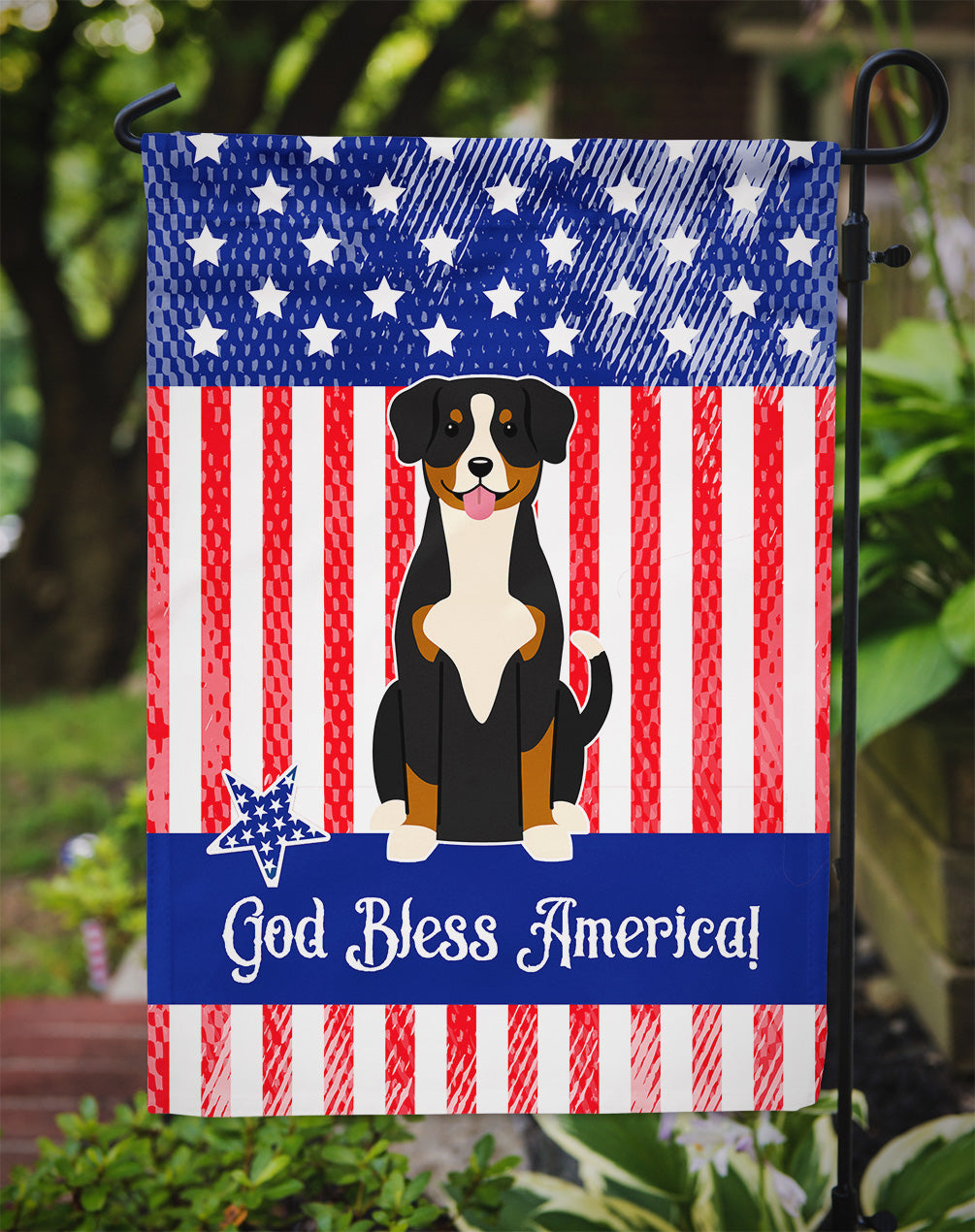 Patriotic USA Entlebucher Garden Flag Mailbox Decorative Yard Banner Outside Patio Artwork for Flower Beds, Garden Size, Multicolor