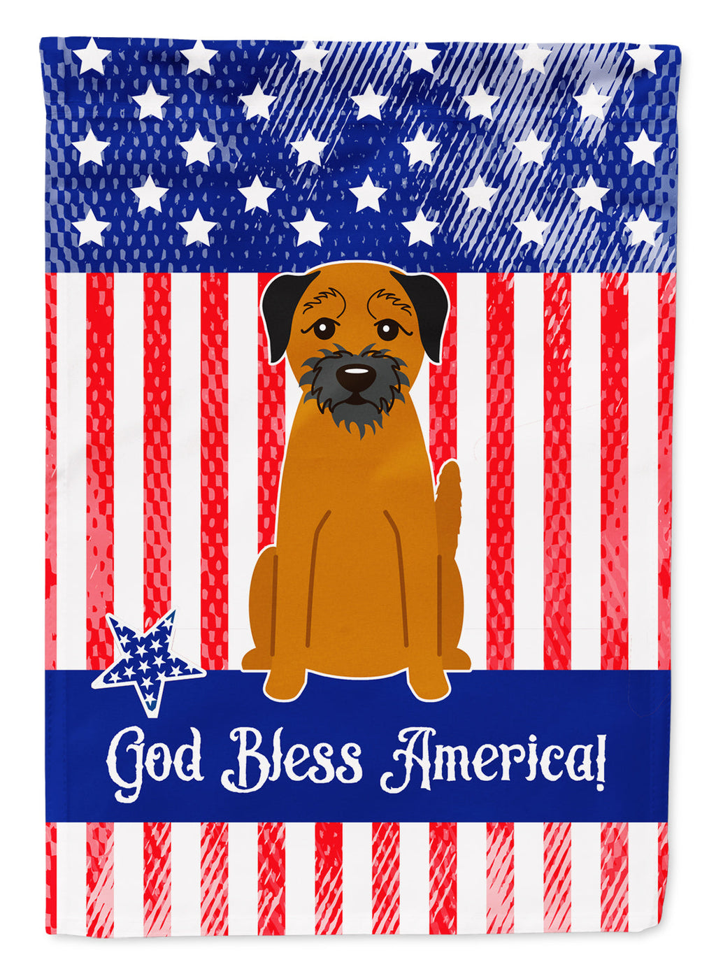 Patriotic USA Border Terrier Garden Flag Mailbox Decorative Yard Banner Outside Patio Artwork for Flower Beds, Garden Size, Multicolor