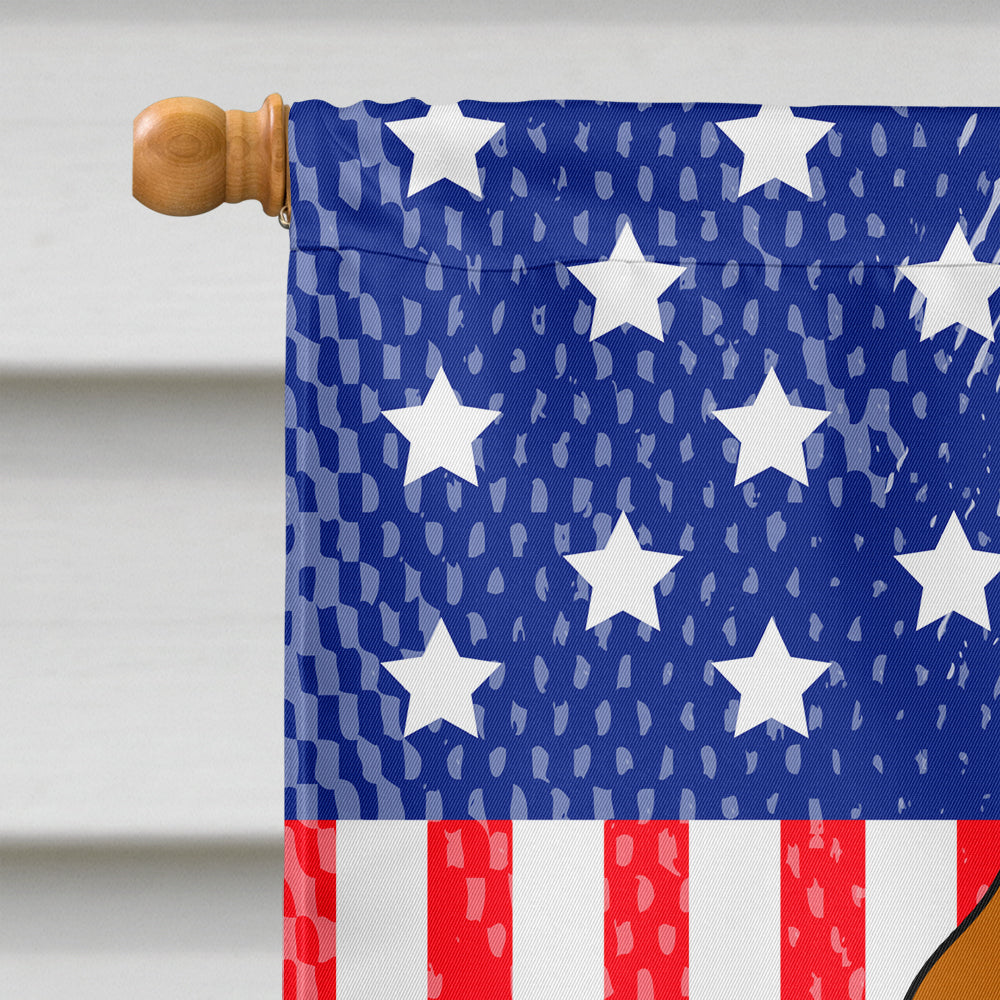 Patriotic USA Beagle Tricolor House Flag 28x40 Porch Sleeve Pole Decorative Outside Yard Banner Artwork Wall Hanging, Polyester