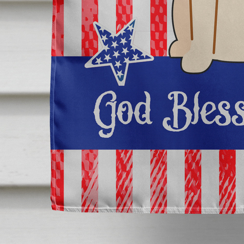Patriotic USA Beagle Tricolor House Flag 28x40 Porch Sleeve Pole Decorative Outside Yard Banner Artwork Wall Hanging, Polyester
