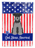 Patriotic USA Miniature Schnauzer Black Silver Garden Flag Mailbox Decorative Yard Banner Outside Patio Artwork for Flower Beds, Garden Size, Multicolor