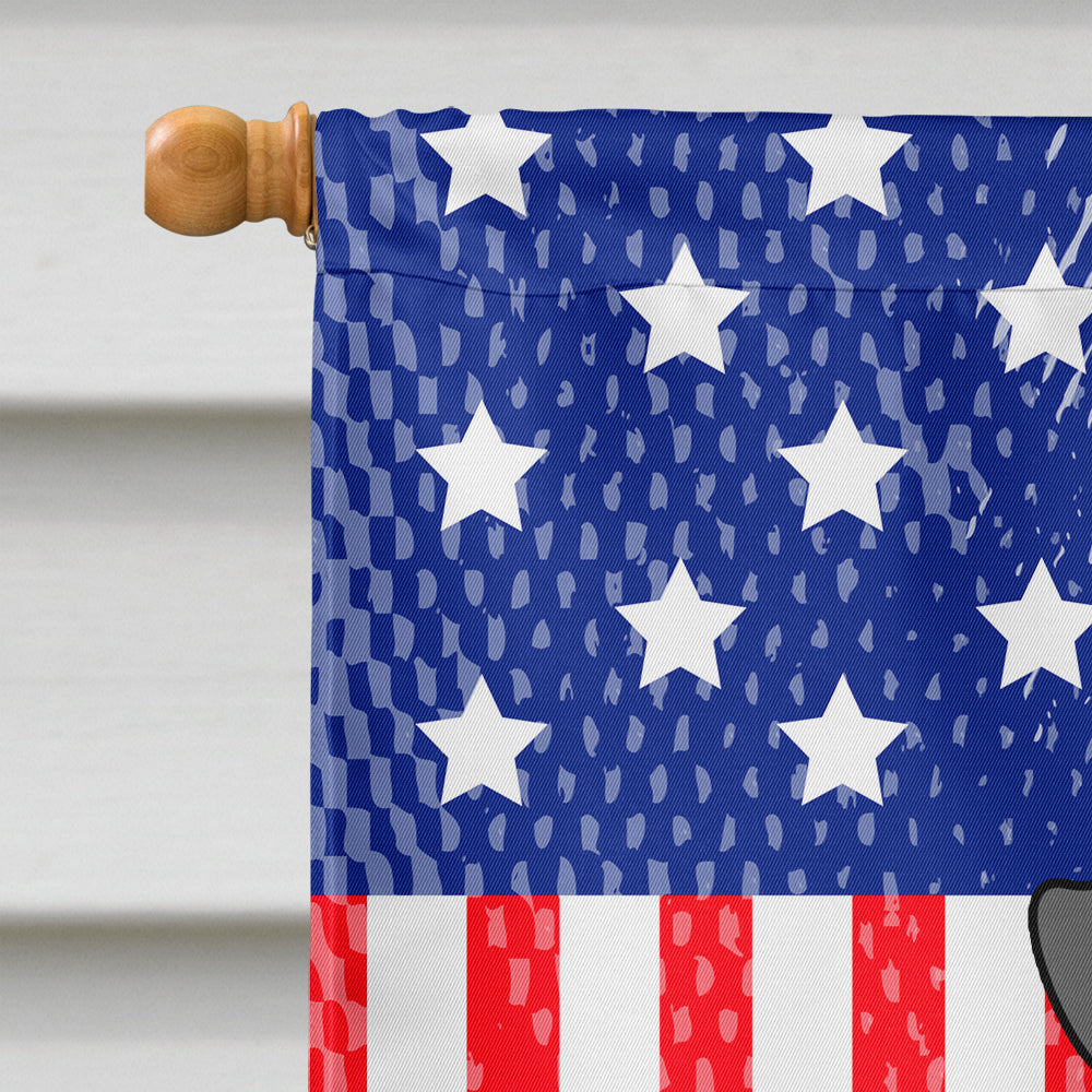 Patriotic USA Miniature Schnauzer Salt and Pepper House Flag 28x40 Porch Sleeve Pole Decorative Outside Yard Banner Artwork Wall Hanging, Polyester