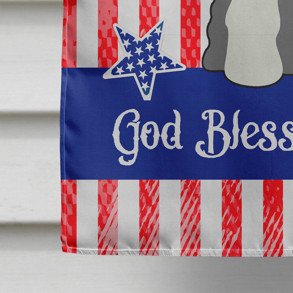 Patriotic USA Miniature Schnauzer Salt and Pepper House Flag 28x40 Porch Sleeve Pole Decorative Outside Yard Banner Artwork Wall Hanging, Polyester